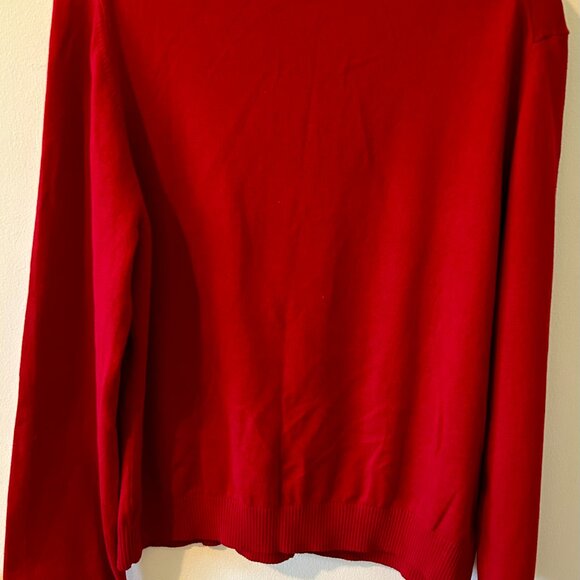 Anne Taylor Loft Red Ruffled Sweater - Picture 4 of 4